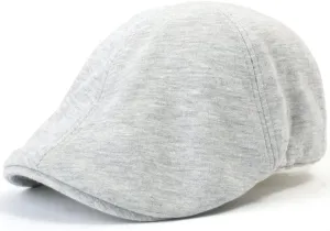 ililily Soft Cotton Newsboy Flat Cap Ivy Stretch-fit Driver Hunting Hat