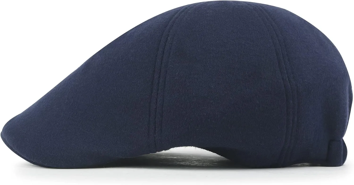 ililily Soft Cotton Newsboy Flat Cap Ivy Stretch-fit Driver Hunting Hat