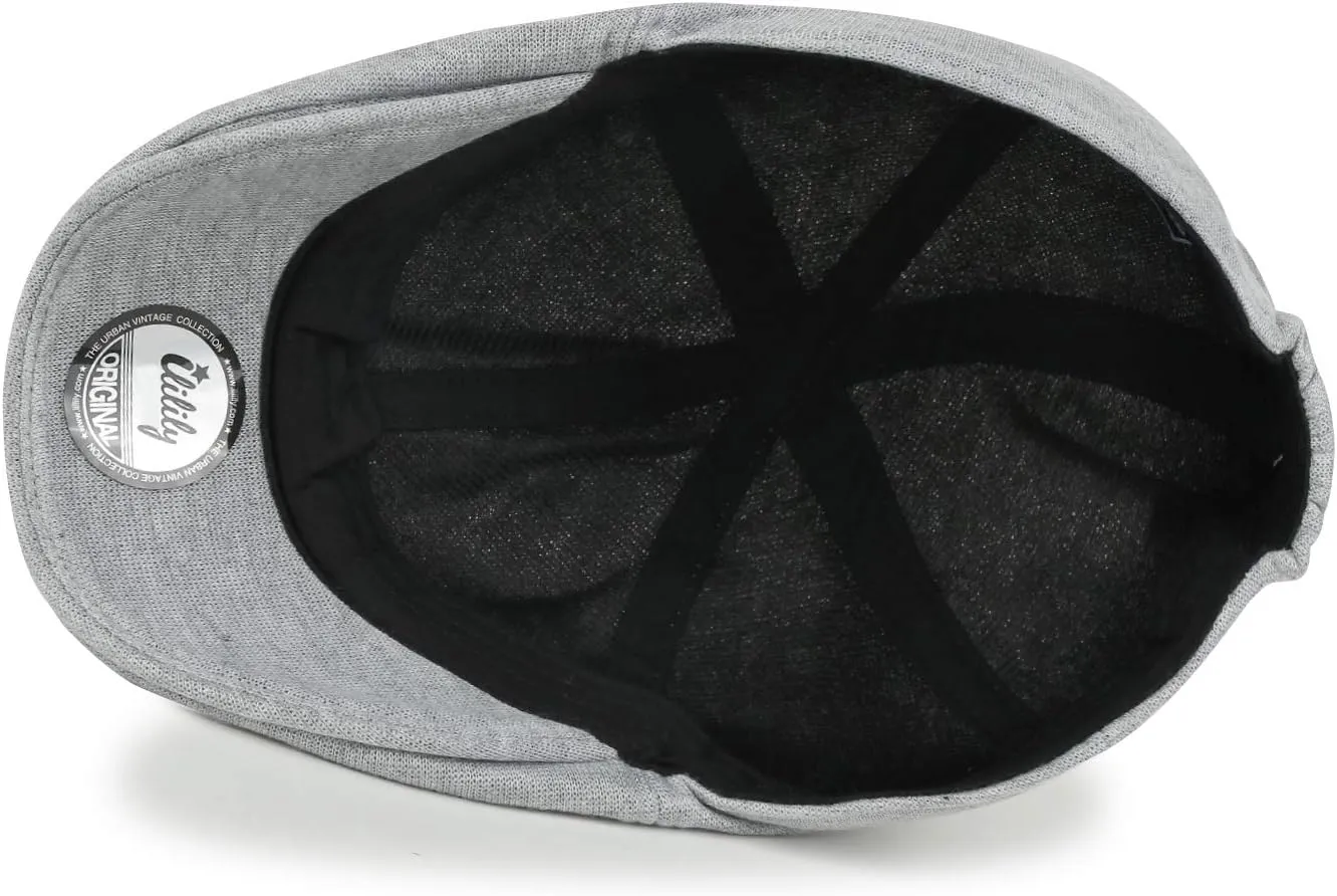 ililily Soft Cotton Newsboy Flat Cap Ivy Stretch-fit Driver Hunting Hat