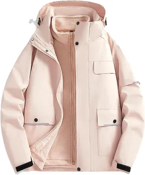 Jacket for Men,Mens Waterproof Raincoat Lightweight Softshell Jackets Outdoor Windbreaker Coat with Removable Lining