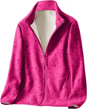 Jackets for Women Solid Color Thin Fuzzy Fleece Lightweight Cardigans Jacket Full Zip Up Cropped Warm Winter Coats
