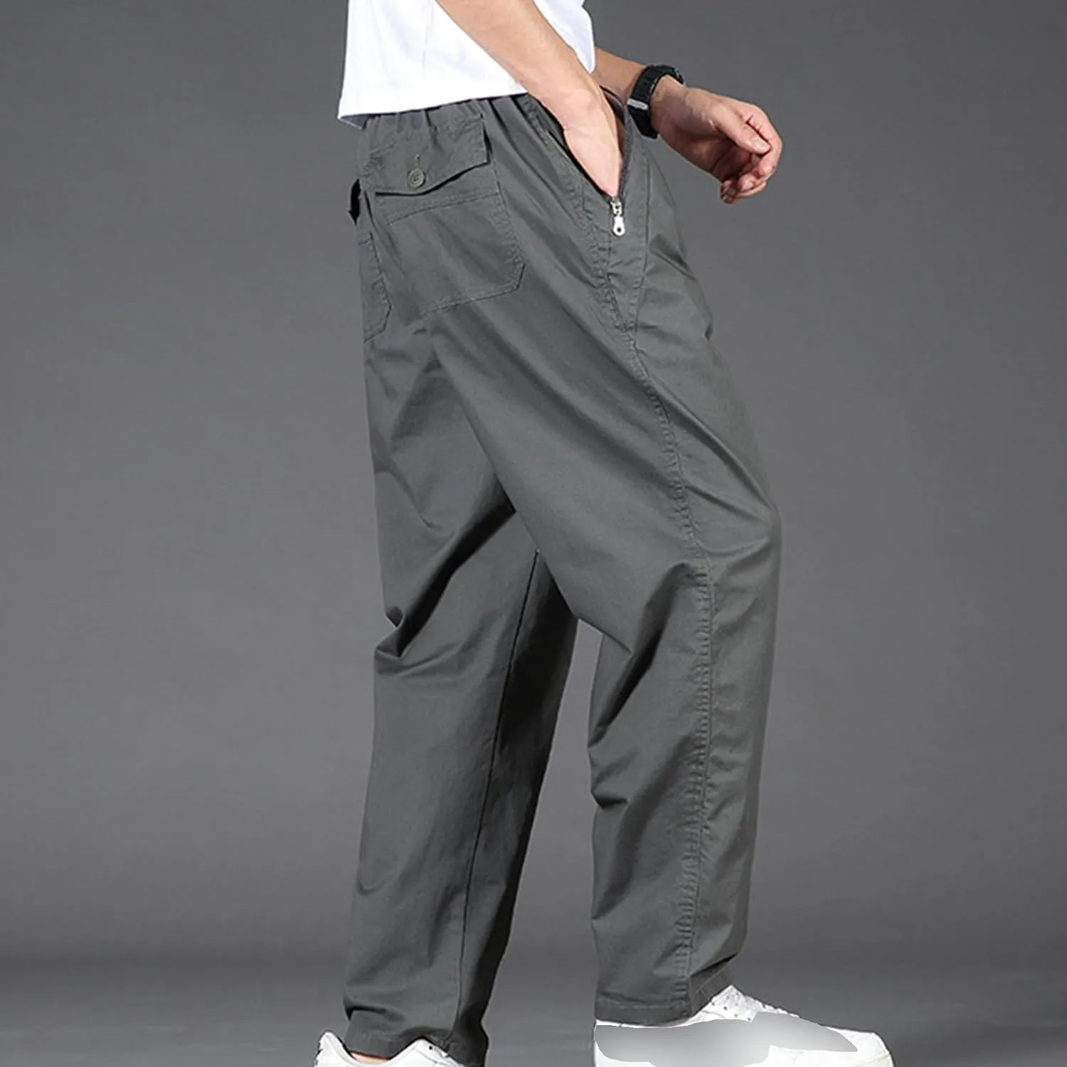 JEShifangjiusu Men'S Stretch Golf Joggers Pants Casual Cotton Cargo Pants Sweatpants Lightweight Casual Pants With Pockets