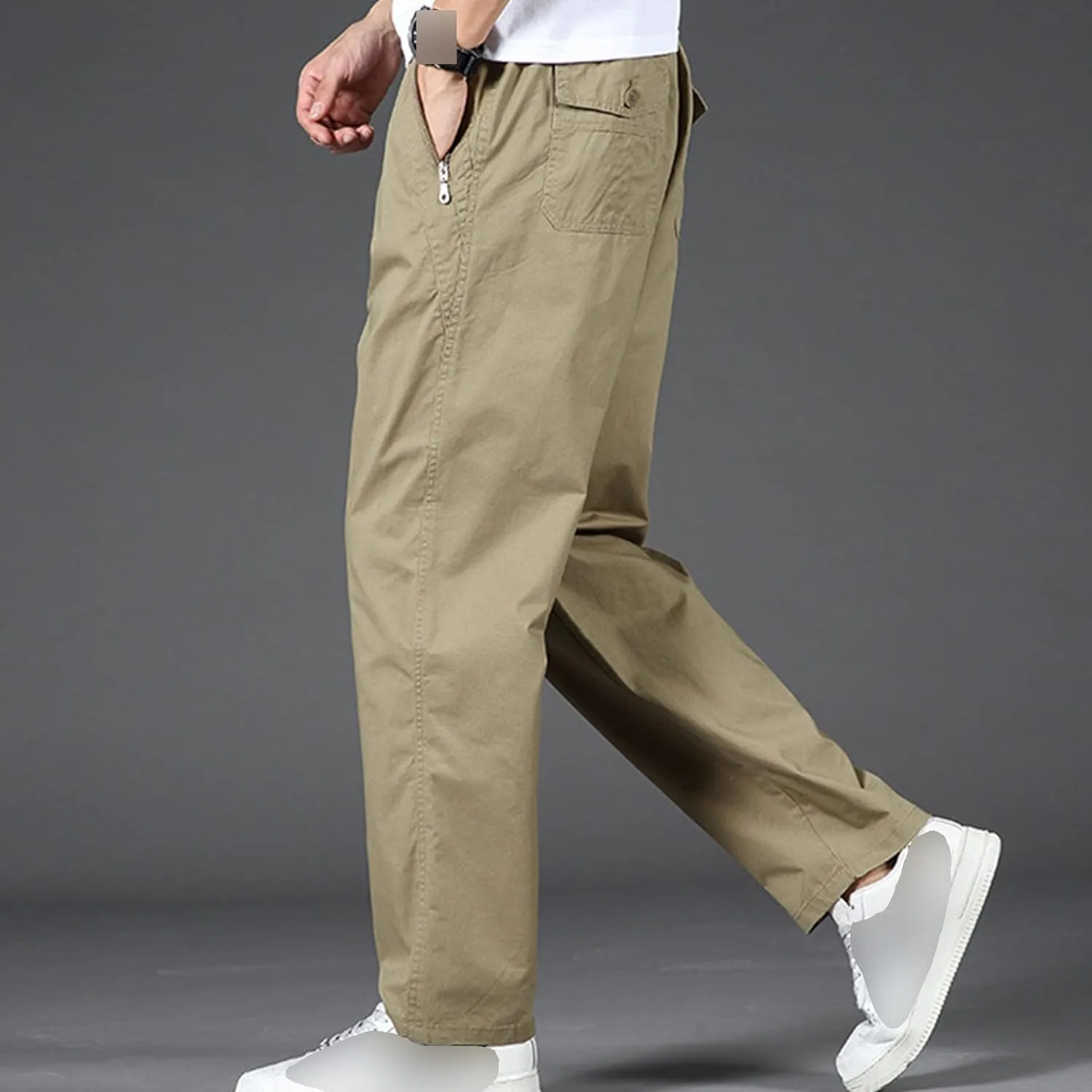 JEShifangjiusu Men'S Stretch Golf Joggers Pants Casual Cotton Cargo Pants Sweatpants Lightweight Casual Pants With Pockets