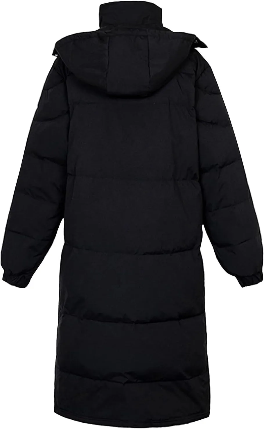JOAU Women's Winter Over Knee Hooded Maxi Long Cotton Down Coat Thicken Warm Quilted Puffer Jackets Pockets Padded Outwear