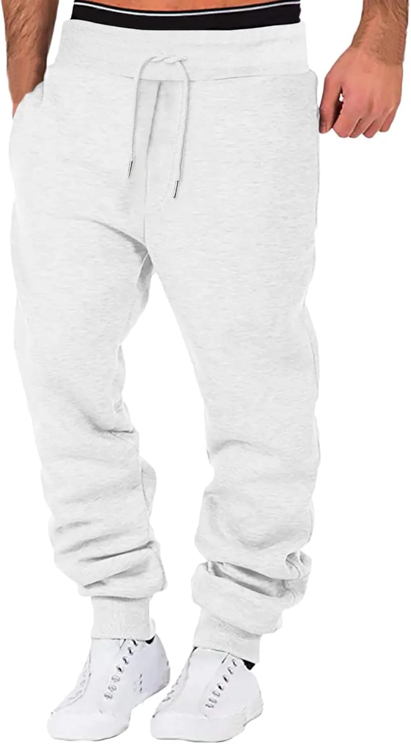 Joggers Pants Man Pants Casual Jogging Sports Elastic with Pockets Men's Men's Pants Heavyweight Fleece Cargo