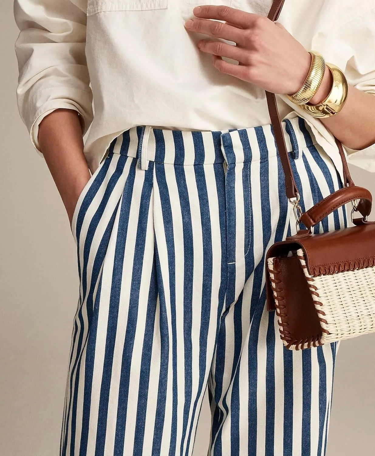 Kedera Women Stripe Wide Leg Pants Casual Comfy Trousers Straight Casual Loose Lounge Pants Business Work Casual Pants