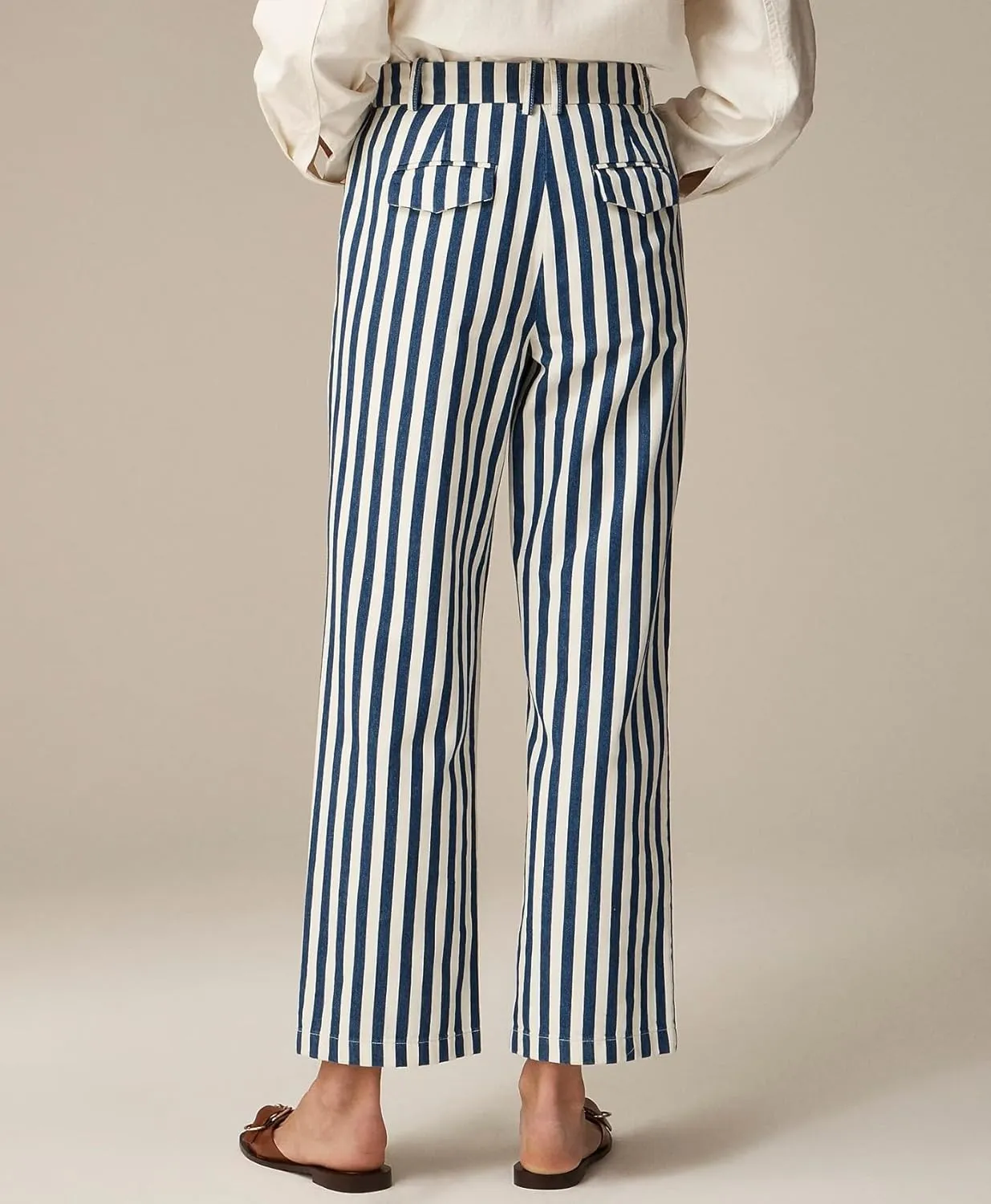 Kedera Women Stripe Wide Leg Pants Casual Comfy Trousers Straight Casual Loose Lounge Pants Business Work Casual Pants