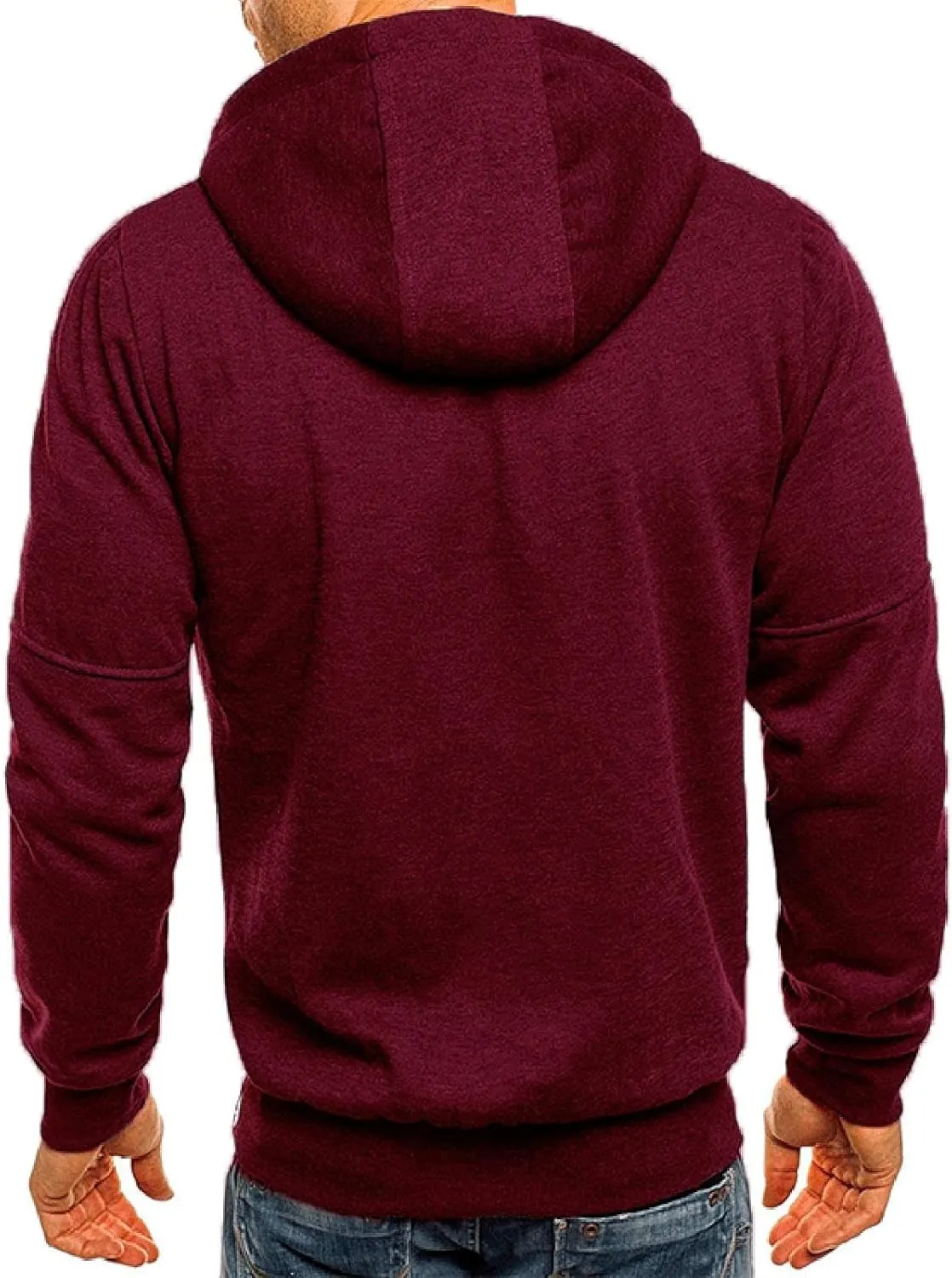 LCMTWX Hoodies for Guys Winter Casual Loose Solid Hooded Sweater Top With Zip Pockets Men's Hooded Fleece Sweatshirt Men's