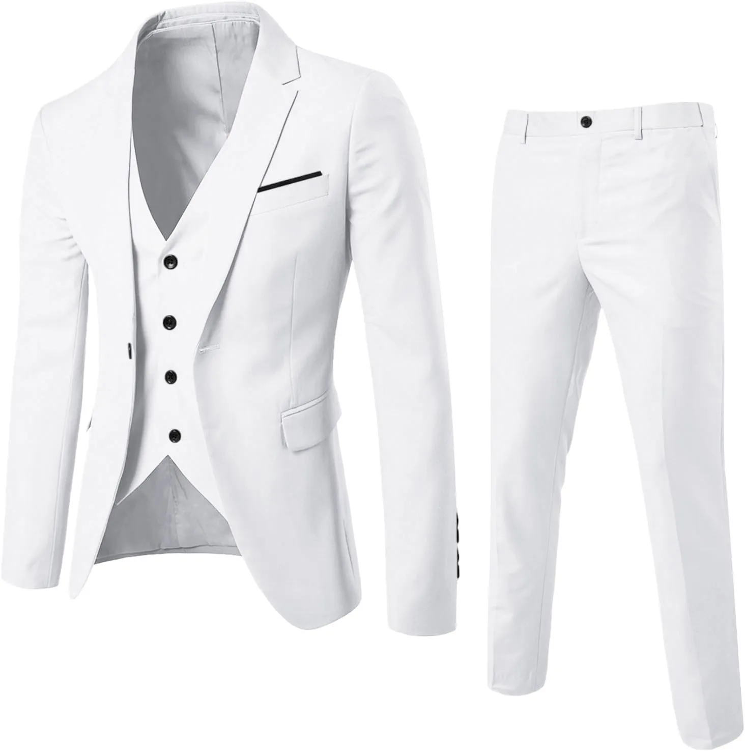 LCMTWX Slim Fit 2 Piece Suit Vest Party Wedding 3- Suit Slim Pants R Men's Coats Jackets Mens Slim Fit Suit Men Black Suit