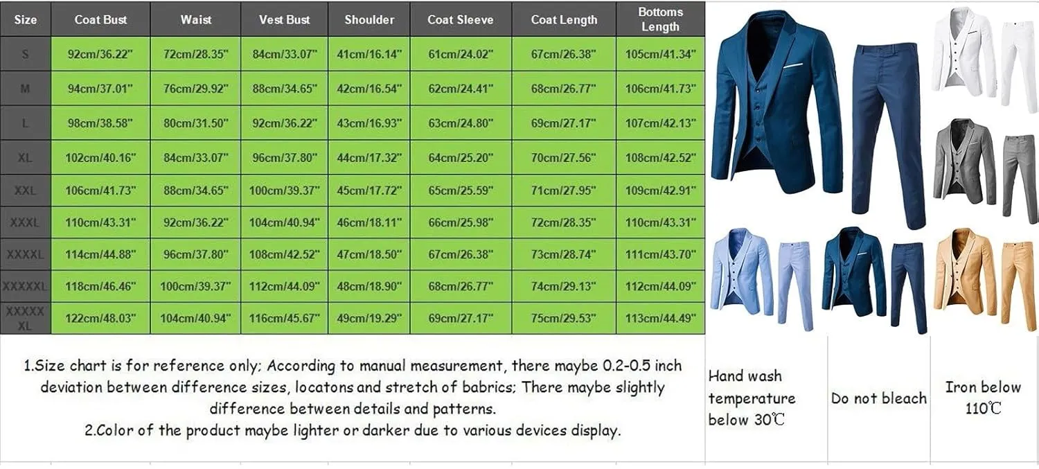 LCMTWX Slim Fit 2 Piece Suit Vest Party Wedding 3- Suit Slim Pants R Men's Coats Jackets Mens Slim Fit Suit Men Black Suit