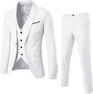 LCMTWX Slim Fit 2 Piece Suit Vest Party Wedding 3- Suit Slim Pants R Men's Coats Jackets Mens Slim Fit Suit Men Black Suit