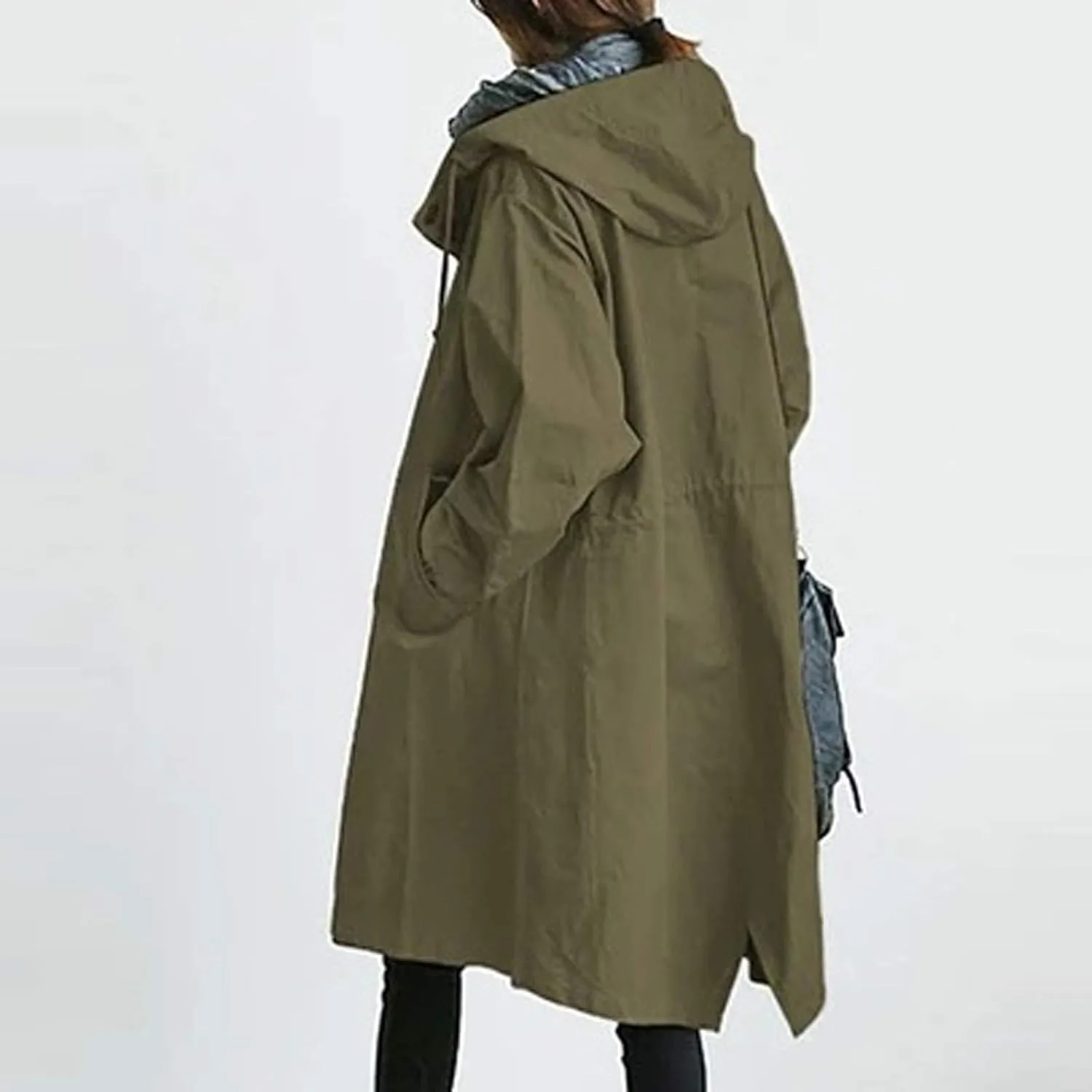 LCMTWX Women's Coats Basic Long Jacket Coat Womens Elegant Windbreaker Wild Winter Women's Coat Coats for Women Trendy