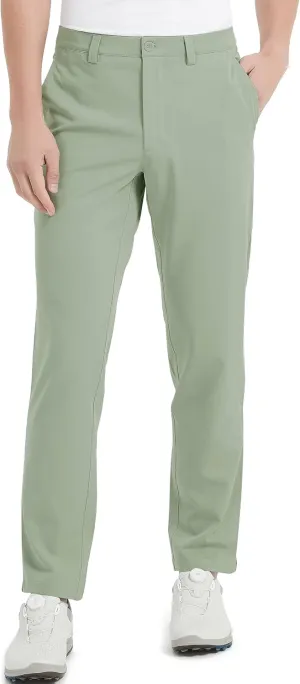 Lesmart Mens Golf Pants Stretch Slim Fit Lightweight Breathable Dry Fit Golf Pants with Pockets