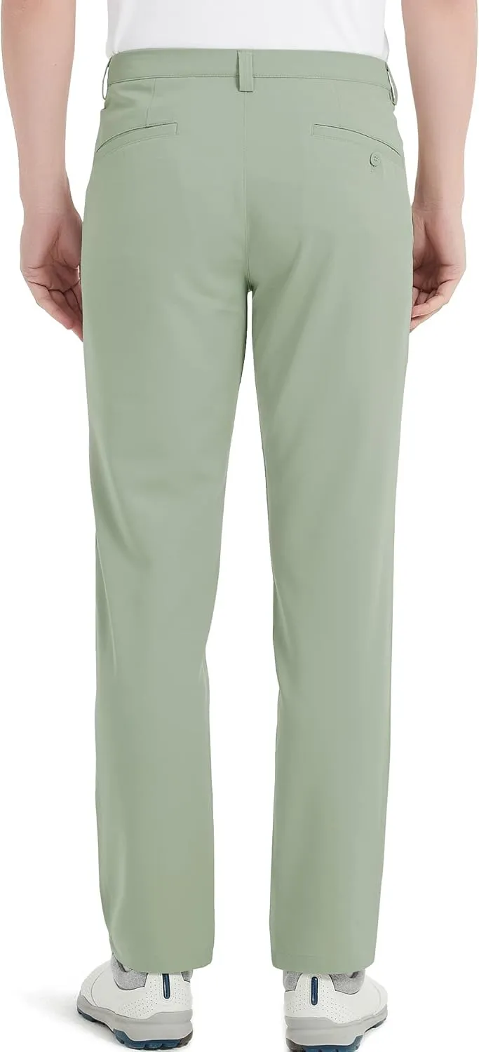 Lesmart Mens Golf Pants Stretch Slim Fit Lightweight Breathable Dry Fit Golf Pants with Pockets