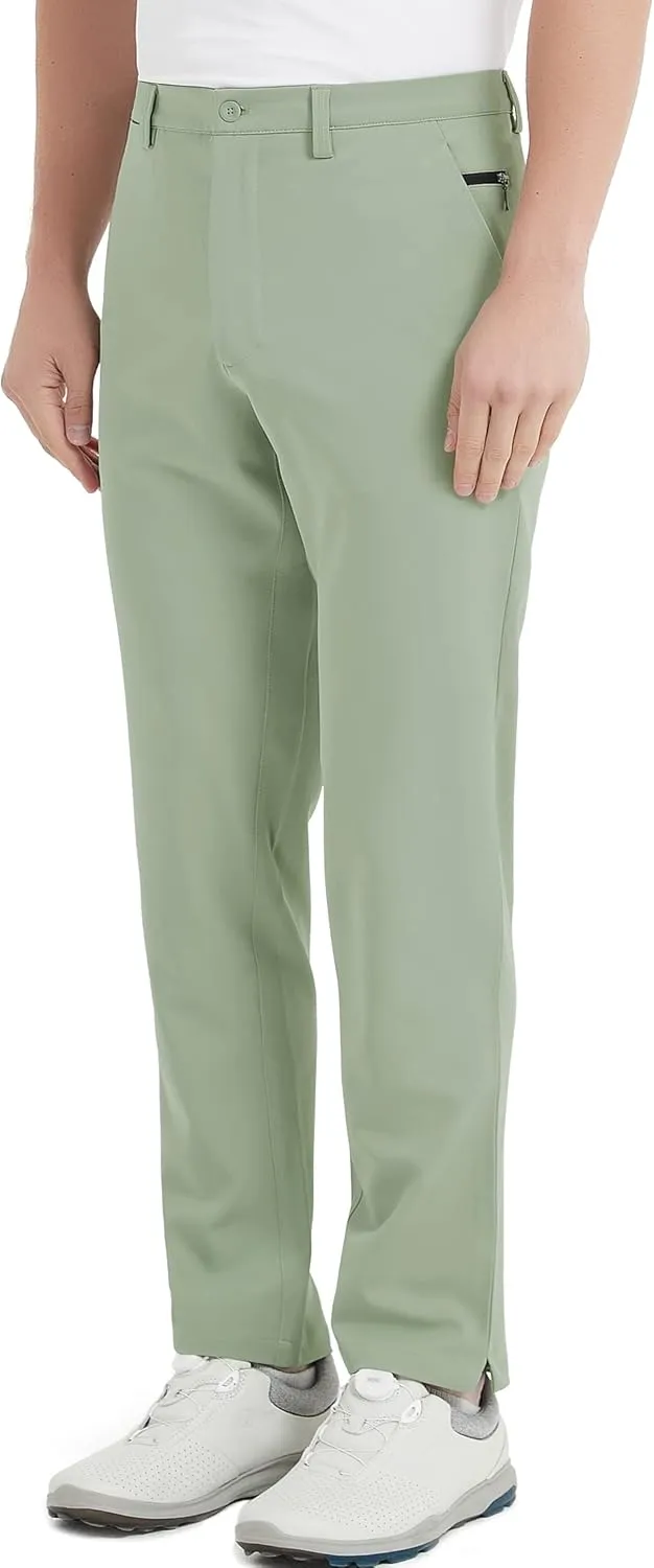 Lesmart Mens Golf Pants Stretch Slim Fit Lightweight Breathable Dry Fit Golf Pants with Pockets