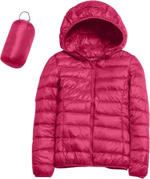 Lightweight Packable Down for Women Jacket Lightweight Puffer Coat with Hood Winter Warm Puffer Jackets for Women