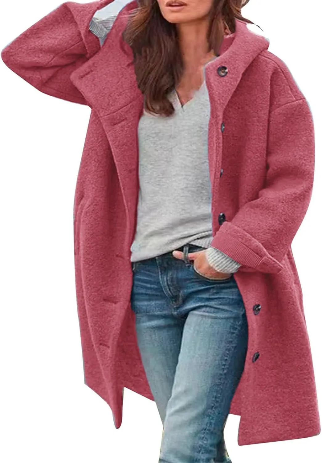 Lightweight Trench Coat Women Jacket Loose Fitting Warm Winter Outwear Fashion Lapel Jacket Coats Short Trench Coat