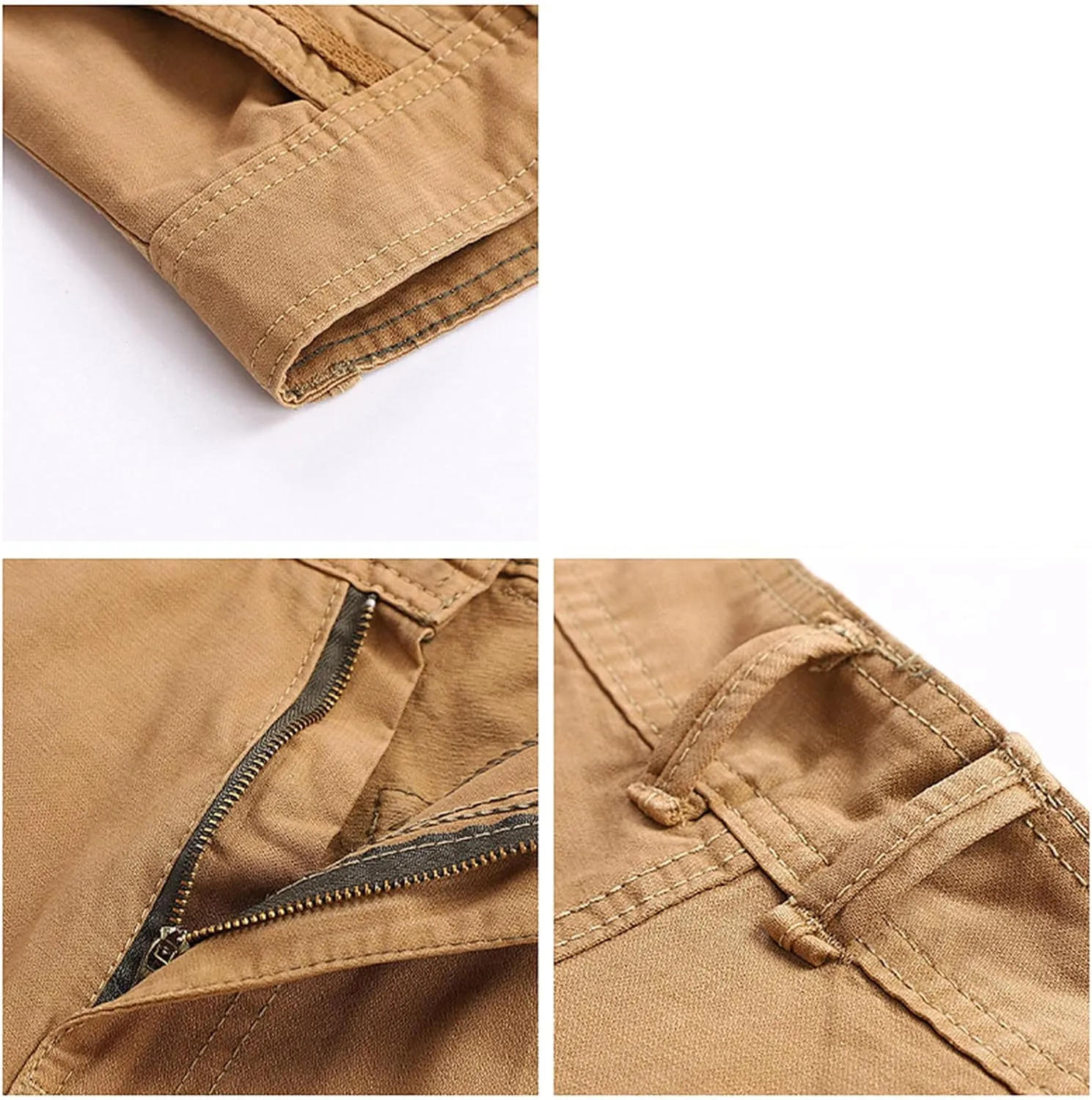 Maiyifu-GJ Men's Casual Outdoor Cargo Pants Relaxed Fit Solid Military Army Pants Multi Pocket Tactical Hiking Trousers