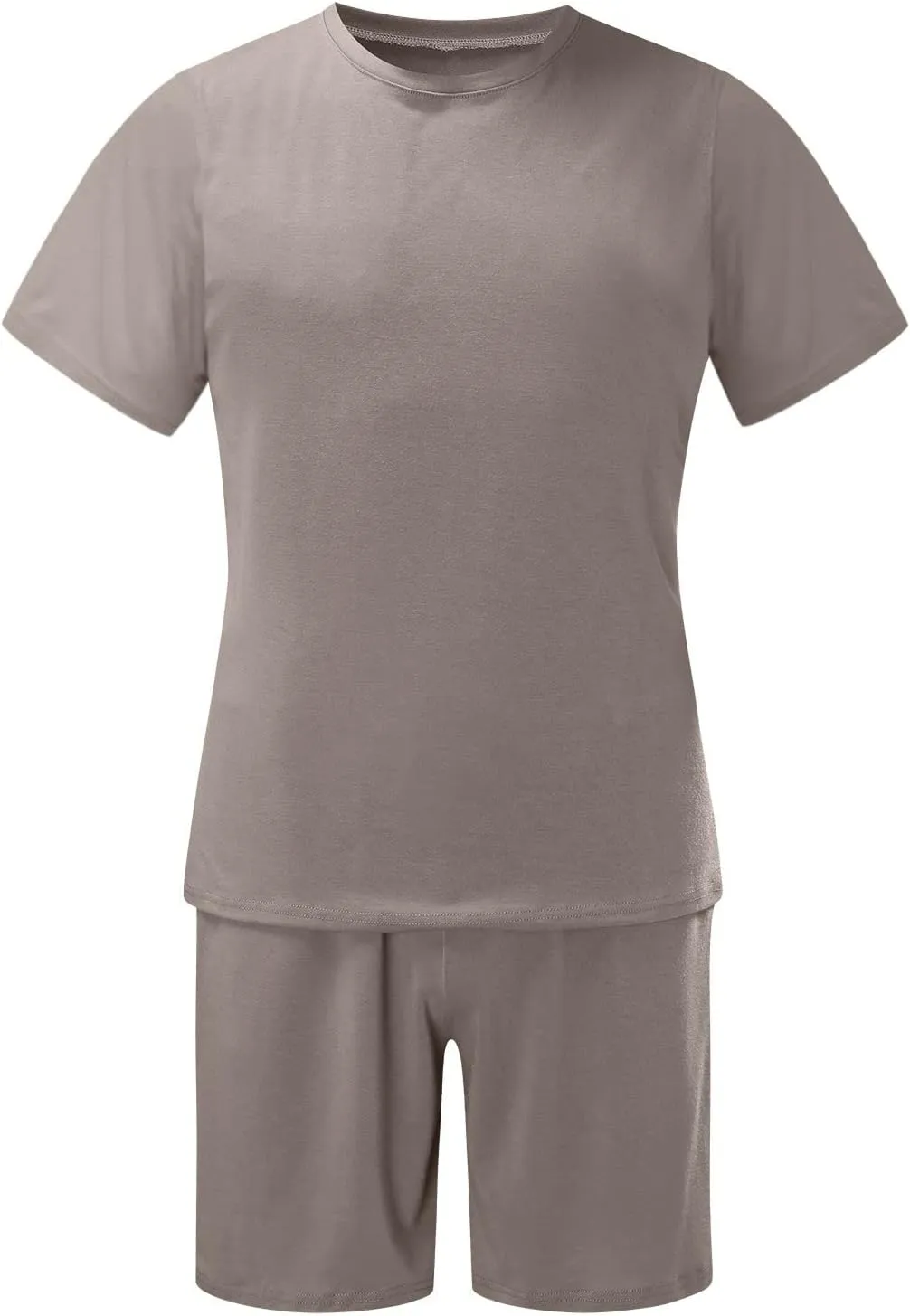 Men 2 Piece Outfits Summer Casual Crew Neck Muscle Short Sleeve Tee Shirts and Classic Fit Sport Shorts Set Tracksuit