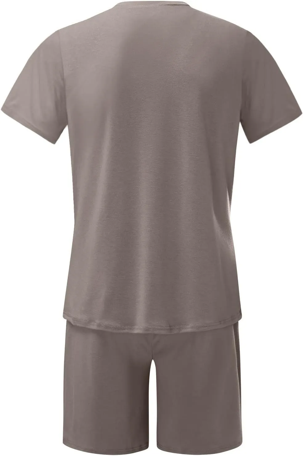 Men 2 Piece Outfits Summer Casual Crew Neck Muscle Short Sleeve Tee Shirts and Classic Fit Sport Shorts Set Tracksuit