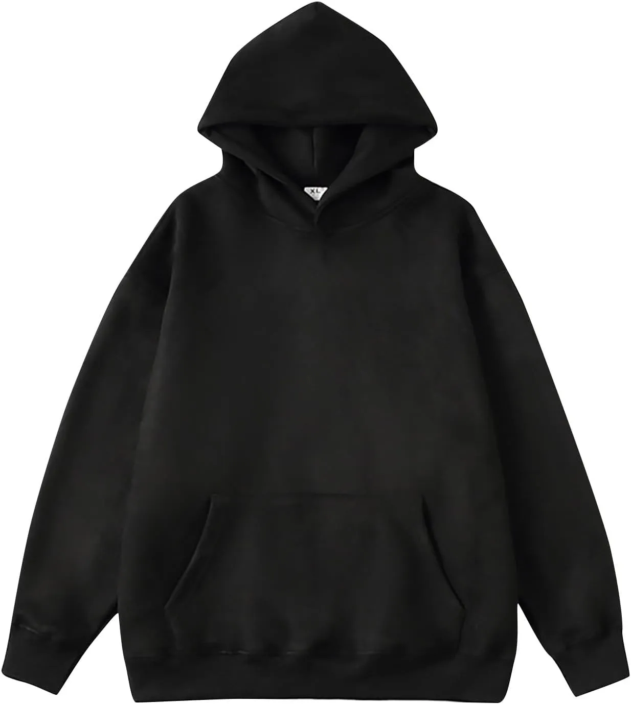 Men Big and Tall Hoodies Long Sleeve Solid Hooded Sweatshirts Drawstring Outdoor Sport Pullover Tops with Pocket