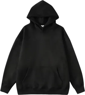 Men Big and Tall Hoodies Long Sleeve Solid Hooded Sweatshirts Drawstring Outdoor Sport Pullover Tops with Pocket