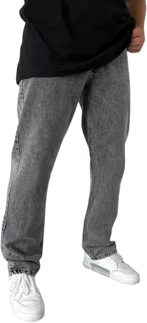 Men Jeans Denim Casual Fashion Street Hip with Pockets Patchwork Men's Straight Hop Comfy Fashion Denim Stretch Fit