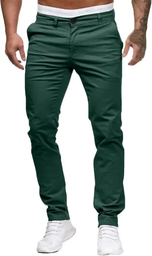 Men Joggers Pants Twill Straight Fit Canvas Work Pant Elastic Waist Drawstring Flex Tapered Pant with Multi Pockets