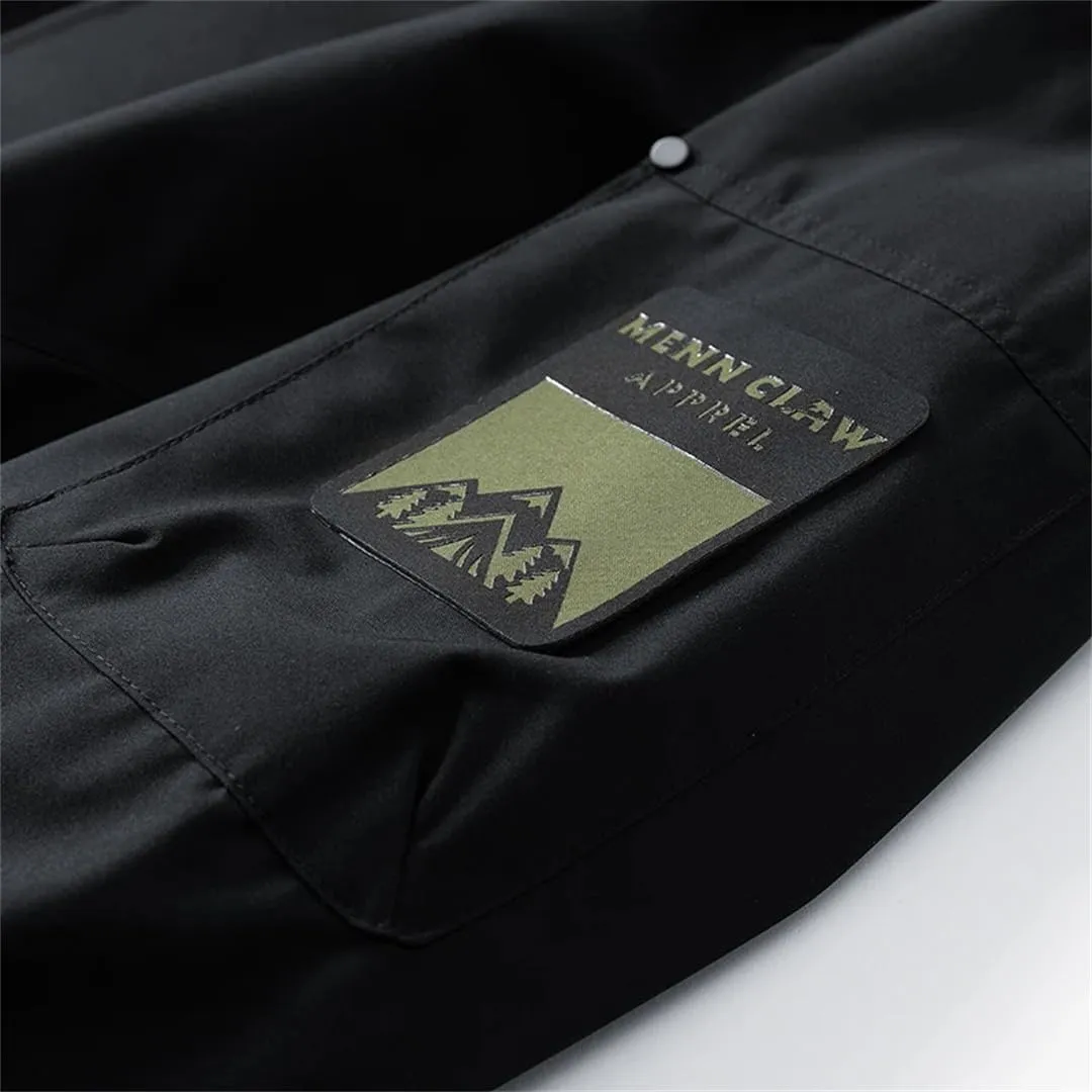 Men Outdoor Softshell Zip Up Hooded Jacket Windbreaker Hiking Camping Coats Lightweight Coats