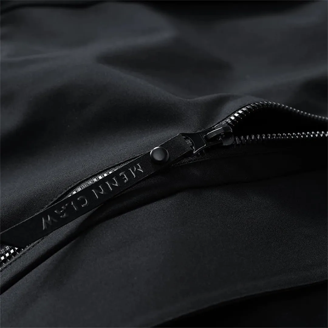 Men Outdoor Softshell Zip Up Hooded Jacket Windbreaker Hiking Camping Coats Lightweight Coats