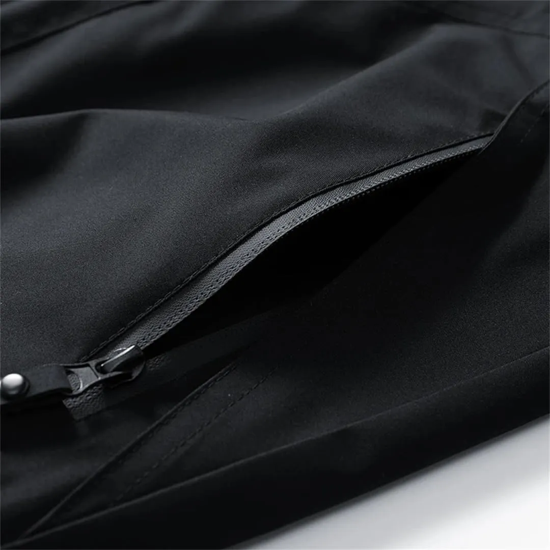 Men Outdoor Softshell Zip Up Hooded Jacket Windbreaker Hiking Camping Coats Lightweight Coats