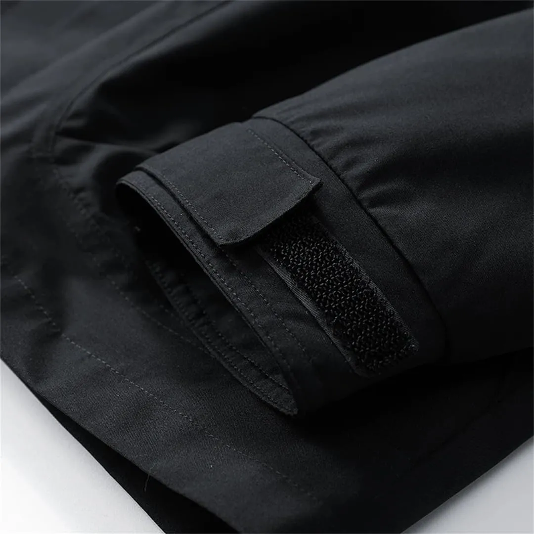 Men Outdoor Softshell Zip Up Hooded Jacket Windbreaker Hiking Camping Coats Lightweight Coats