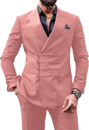 Men's 2 Piece Suit Slim Fit Chinese Suits for Men Wedding Suits Formal Business Prom Suits