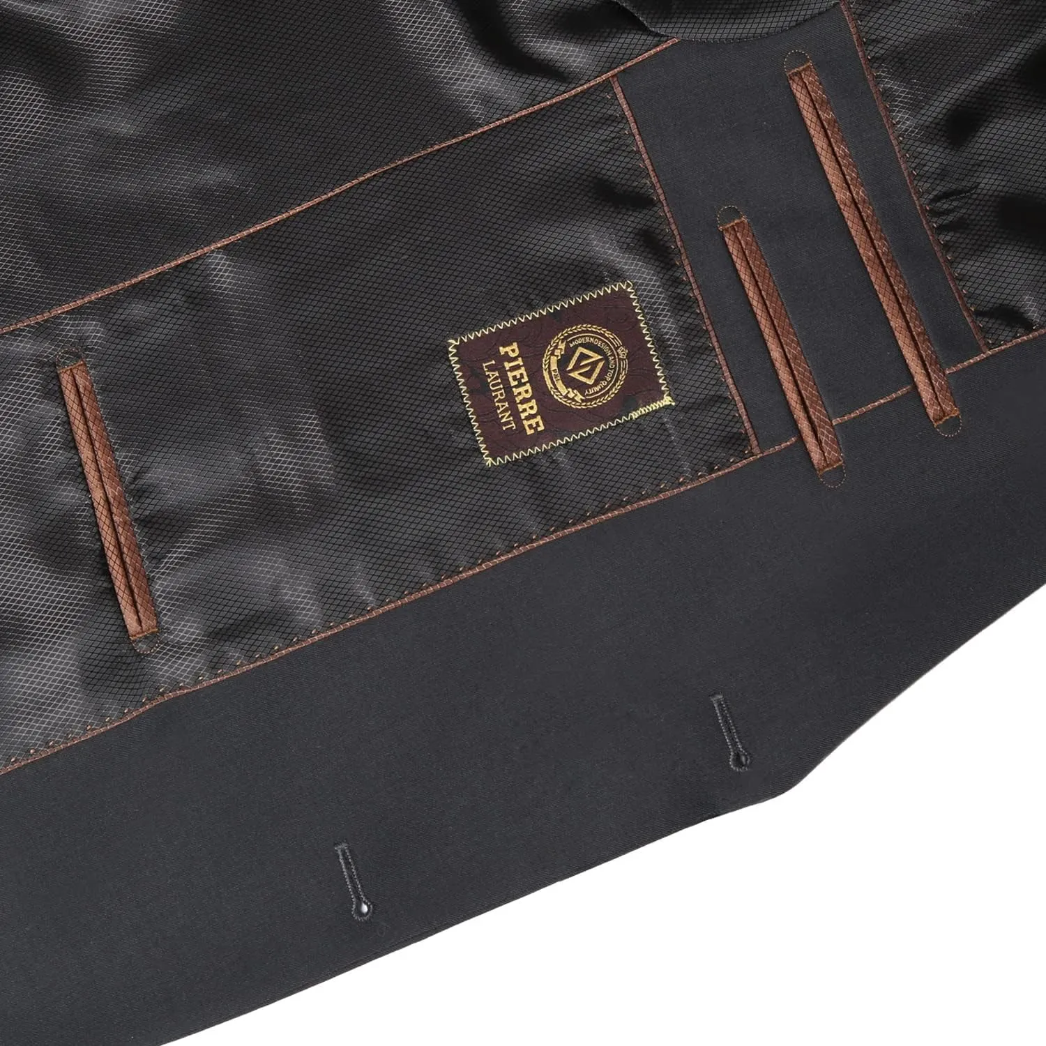 Men‘s 3 Piece Classic Fit Suit Set Two Buttons Solid Jacket Blazer Hidden Expandable Waist Pants & Vest