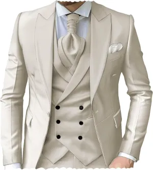 Mens 3 Piece Suits Slim Fit Tuxedo for Men Wedding Prom Suits Fashion Formal