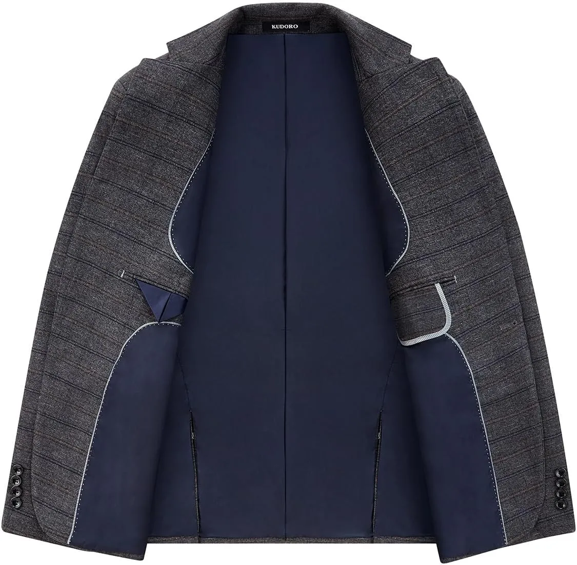 Mens 3 Piece Suits Slim Fit Tweed Suit Plaid Slim Fit Suits for Men One Button Suit Tuxedo Set