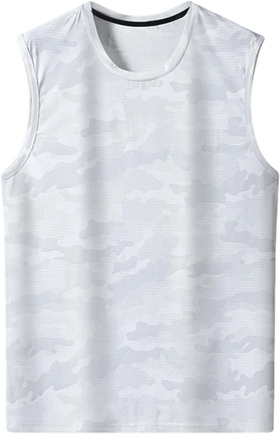 Men's Big and Tall Camo Print Tank Tops Quick Dry Breathable Summer Ice Silk Athletic Top Sleeveless Muscle Shirts