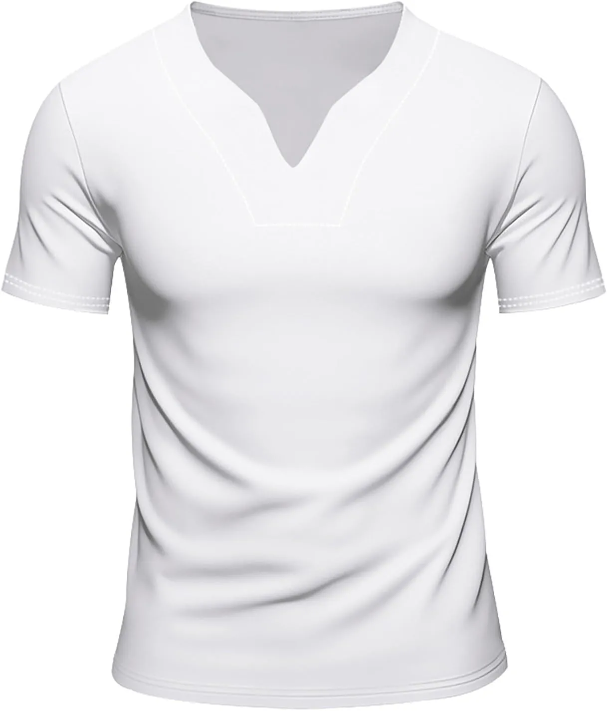 Mens Big and Tall V Neck T Shirts Relaxed Fit Sports Workout Fitness Tee Shirt Summer Streetwear Athletic Hiking Tops