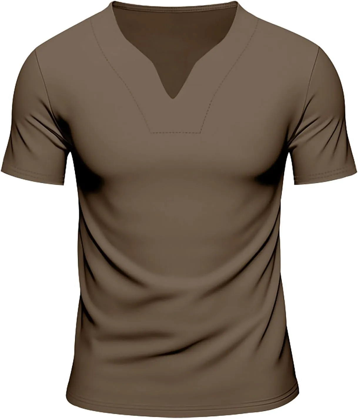 Mens Big and Tall V Neck T Shirts Relaxed Fit Sports Workout Fitness Tee Shirt Summer Streetwear Athletic Hiking Tops