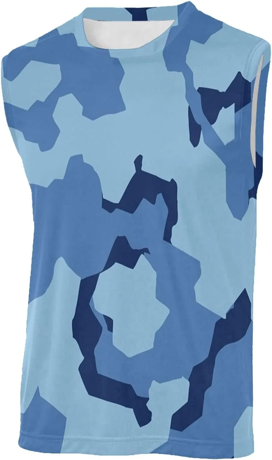 Men's Camo Print Tank Tops Big and Tall Camouflage Wild Sleeveless Vests Drying Athletic Sports Workout Muscle Shirts