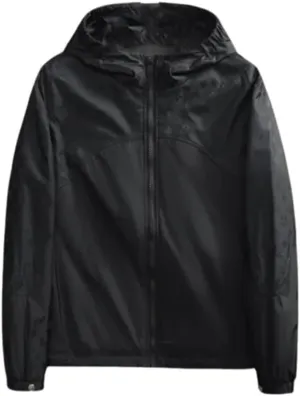 Men's Camping Mountaineering Windproof British Wind Hooded Simple Windproof Rain Coat Storm Jacket