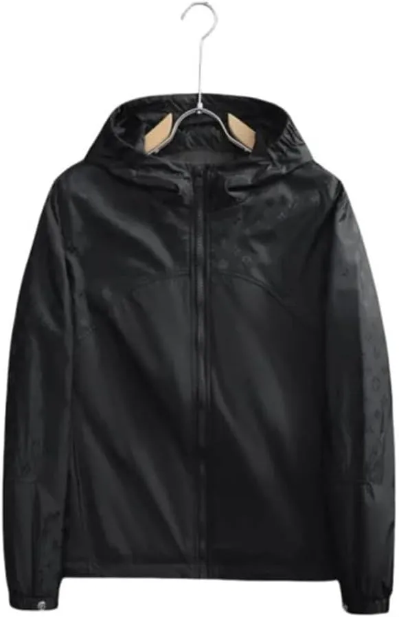 Men's Camping Mountaineering Windproof British Wind Hooded Simple Windproof Rain Coat Storm Jacket