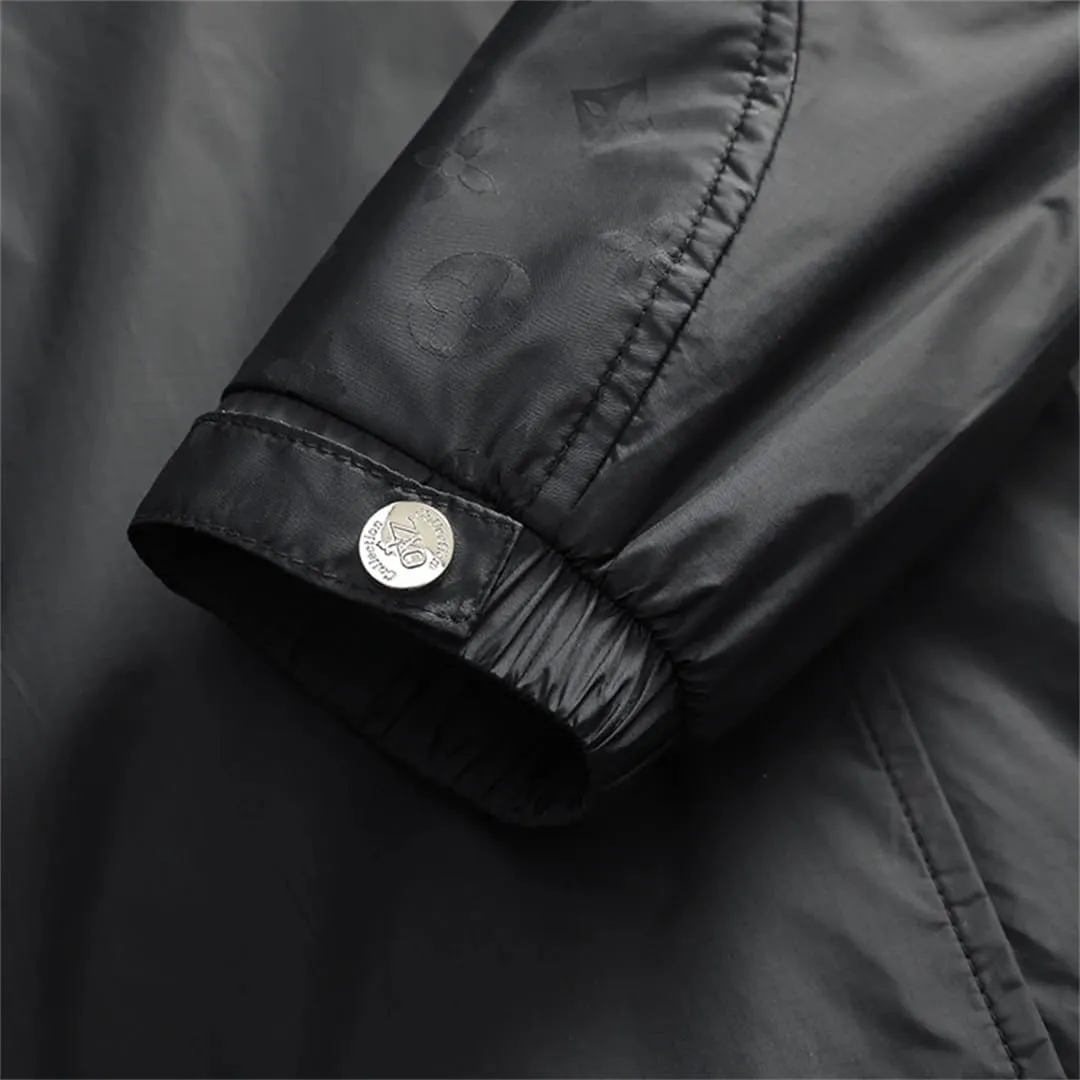 Men's Camping Mountaineering Windproof British Wind Hooded Simple Windproof Rain Coat Storm Jacket