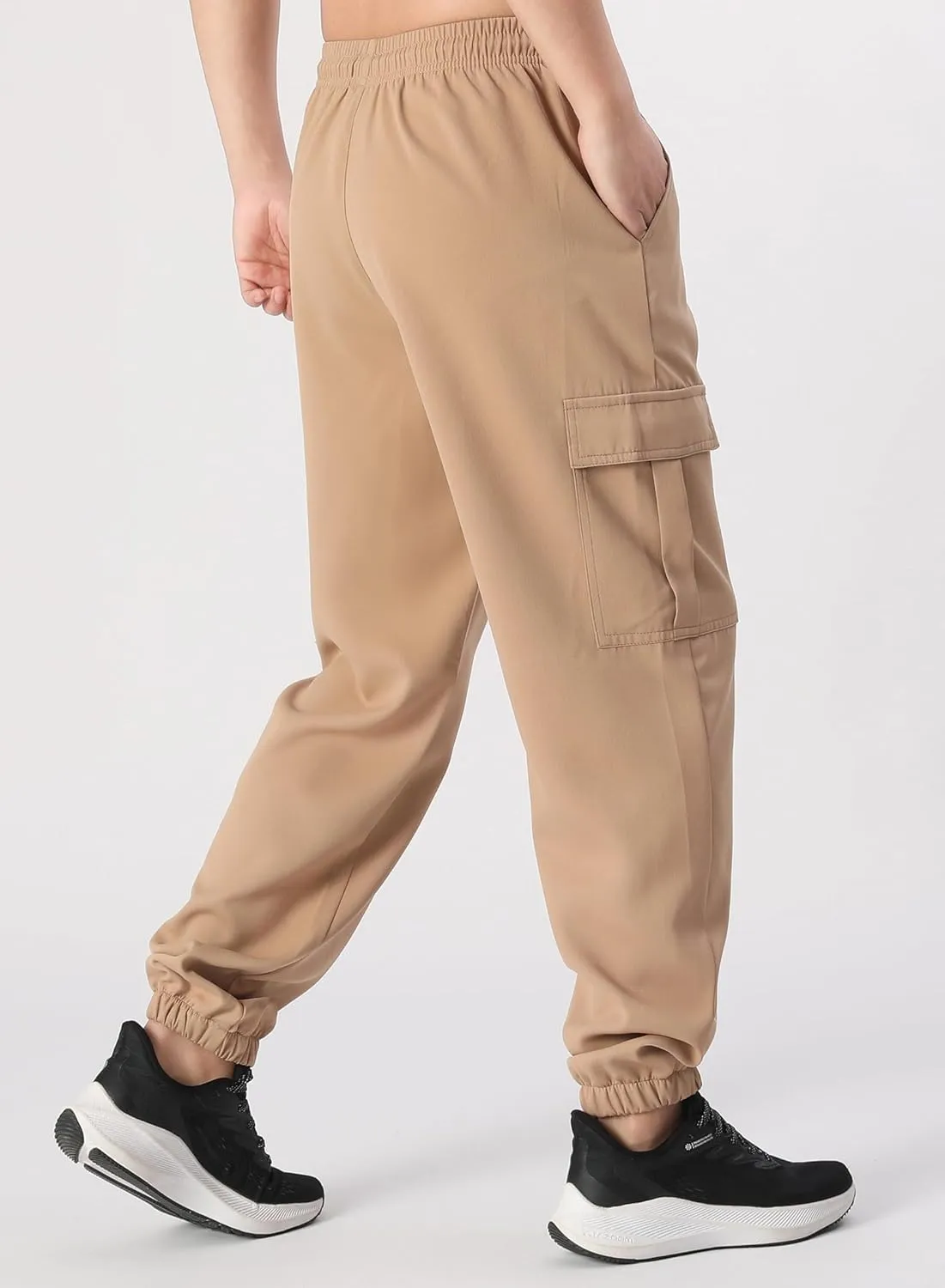 Mens Casual Cargo Pants Joggers Pants Workout Pants Multi Pockets