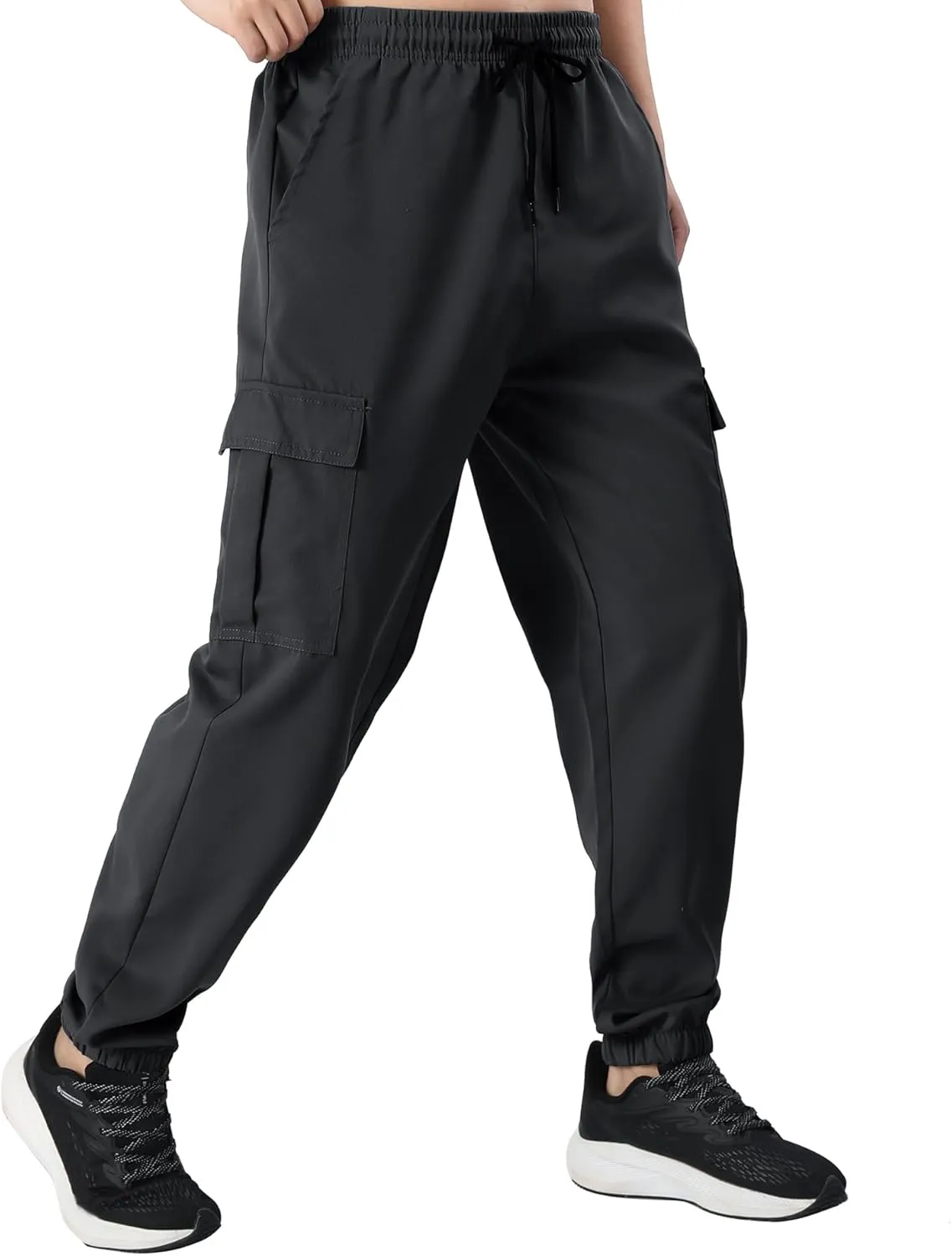 Mens Casual Cargo Pants Joggers Pants Workout Pants Multi Pockets