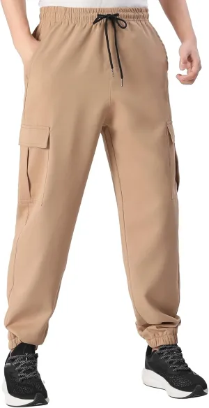 Mens Casual Cargo Pants Joggers Pants Workout Pants Multi Pockets