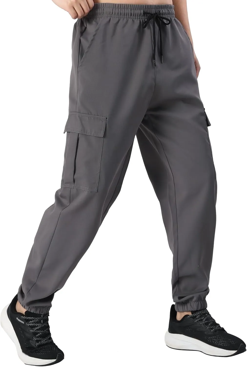 Mens Casual Cargo Pants Joggers Pants Workout Pants Multi Pockets