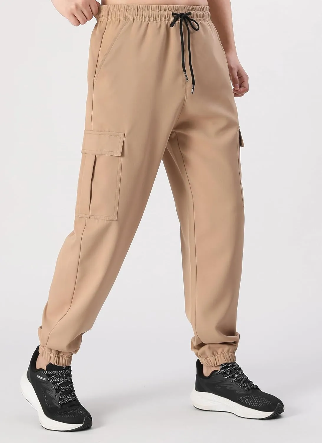 Mens Casual Cargo Pants Joggers Pants Workout Pants Multi Pockets