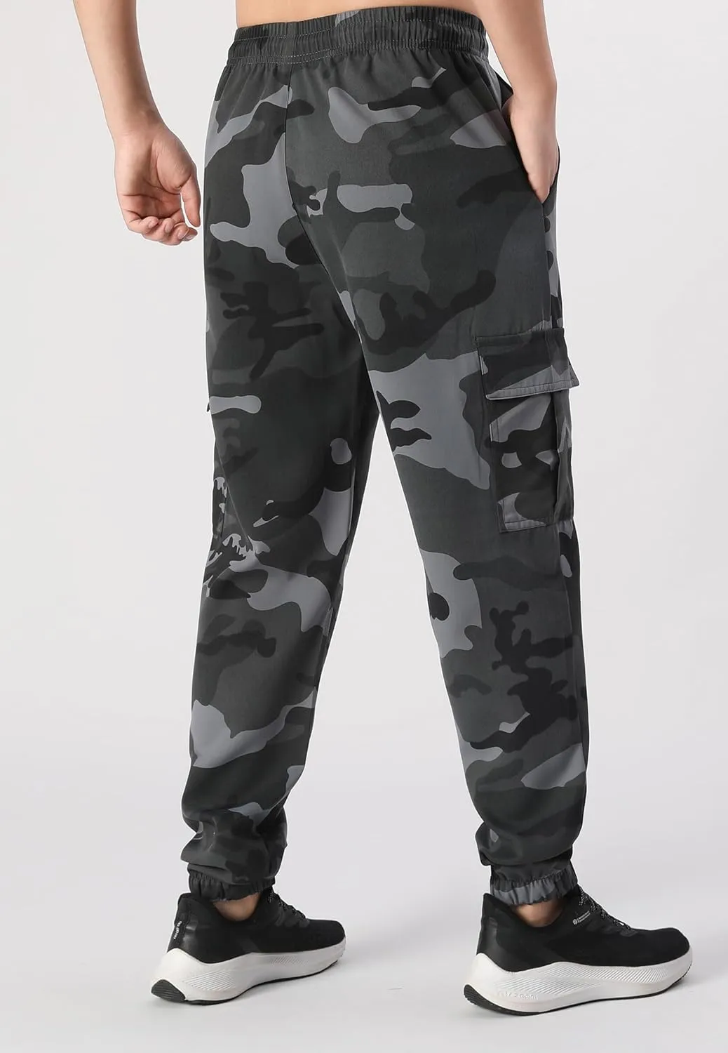 Mens Casual Cargo Pants Joggers Pants Workout Pants Multi Pockets