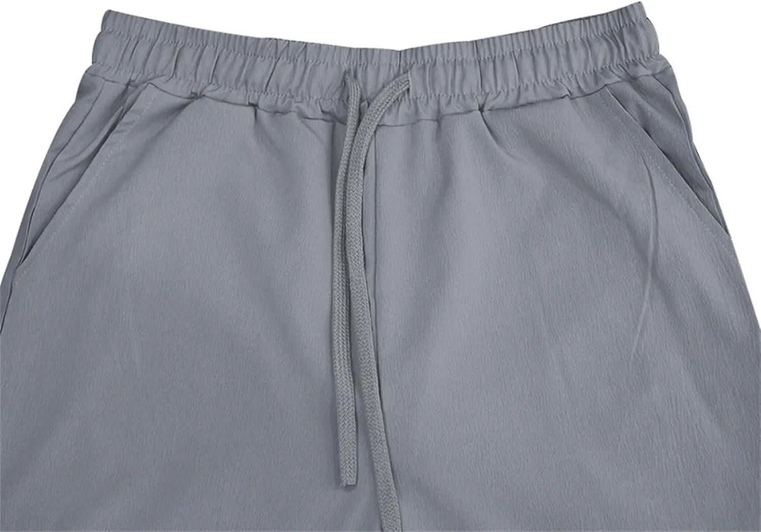 Men's Casual Linen Pants Elastic Waist Drawstring Yoga Beach Pants Casual Lightweight Loose Fit Trousers Baggy Pants